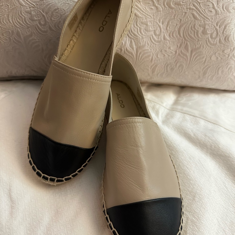 Aldo Leather Espadrille Leather Loafers made in Spain. Size 11 US, 42.5 EUR